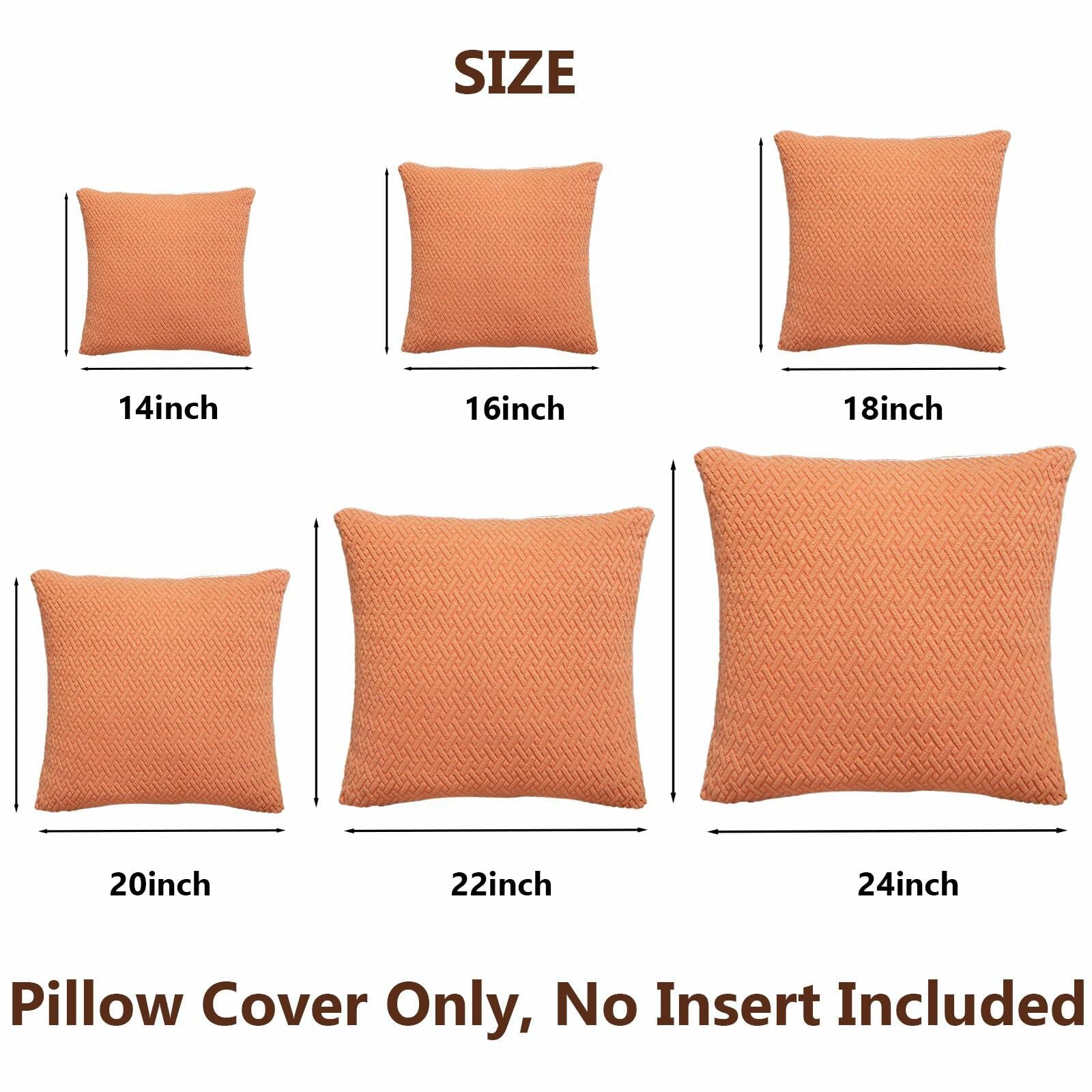 Yoovat Throw Pillow Cover Texture Blue 16x16 Inch Waterproof Durable