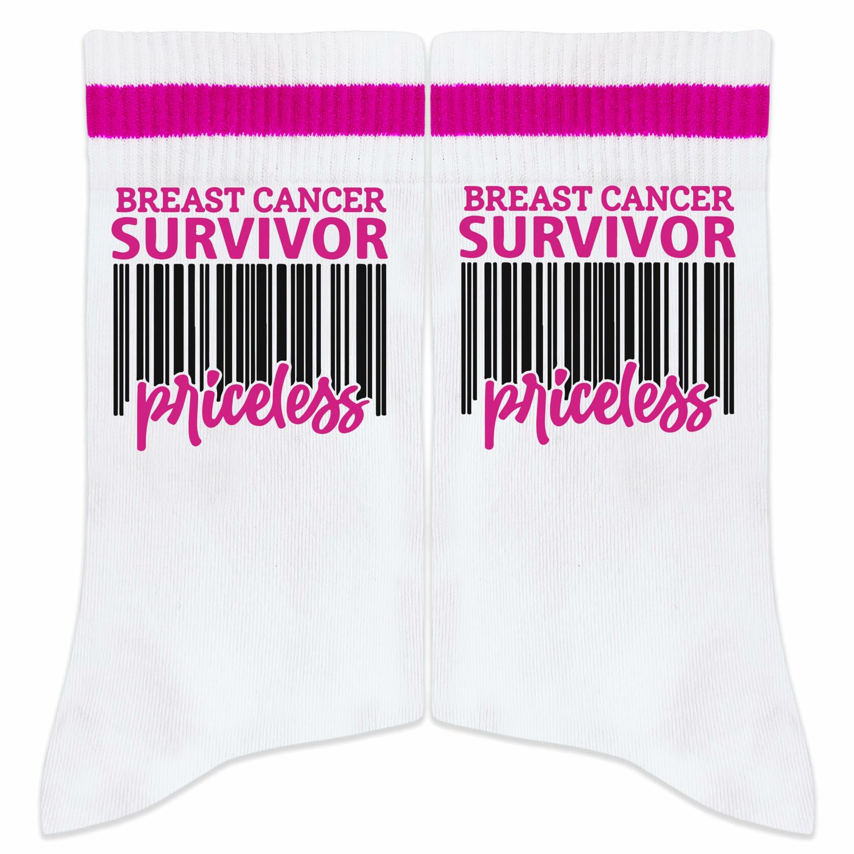 FujLoy Together We Fight Cancer Socks Chemo Awareness Survivor Gift Size 8