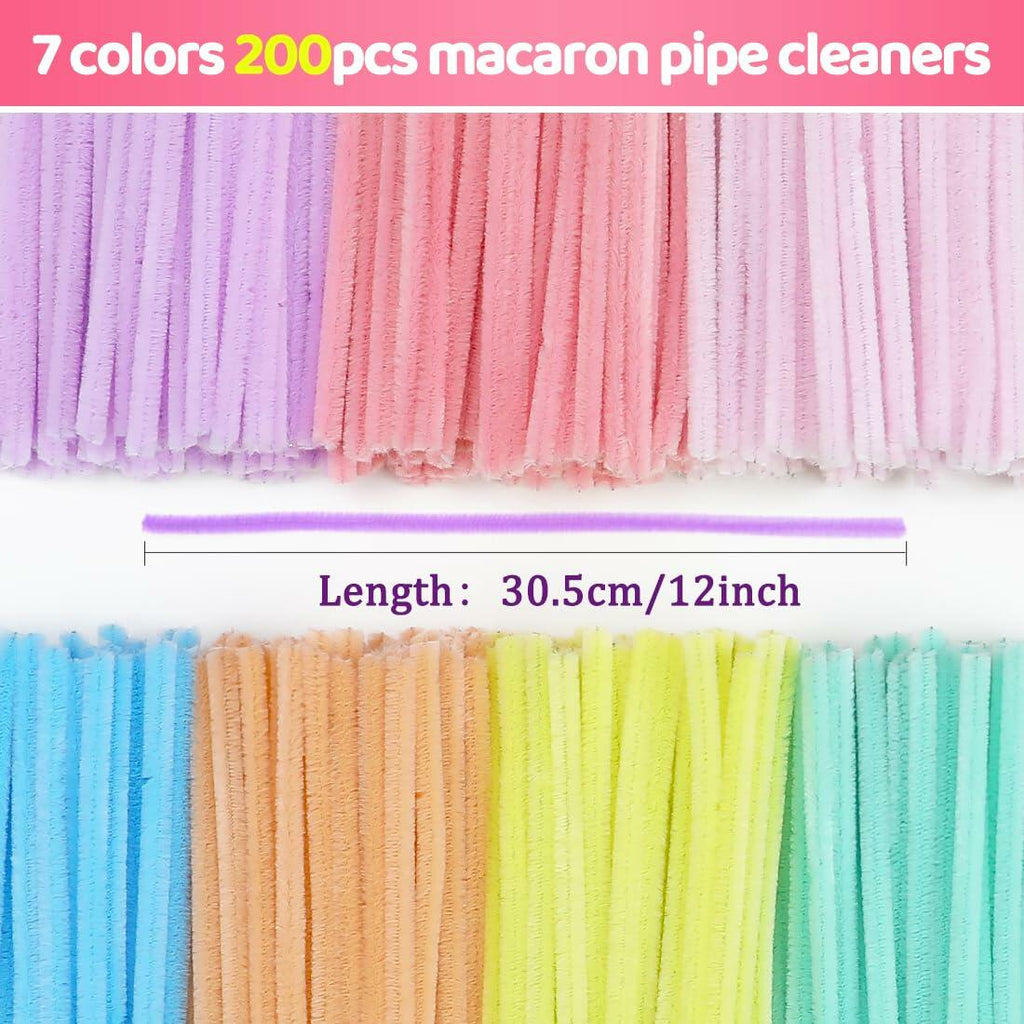 Green Glitter Pipe Cleaners Craft Supplies Arts & Crafts DIY 12in