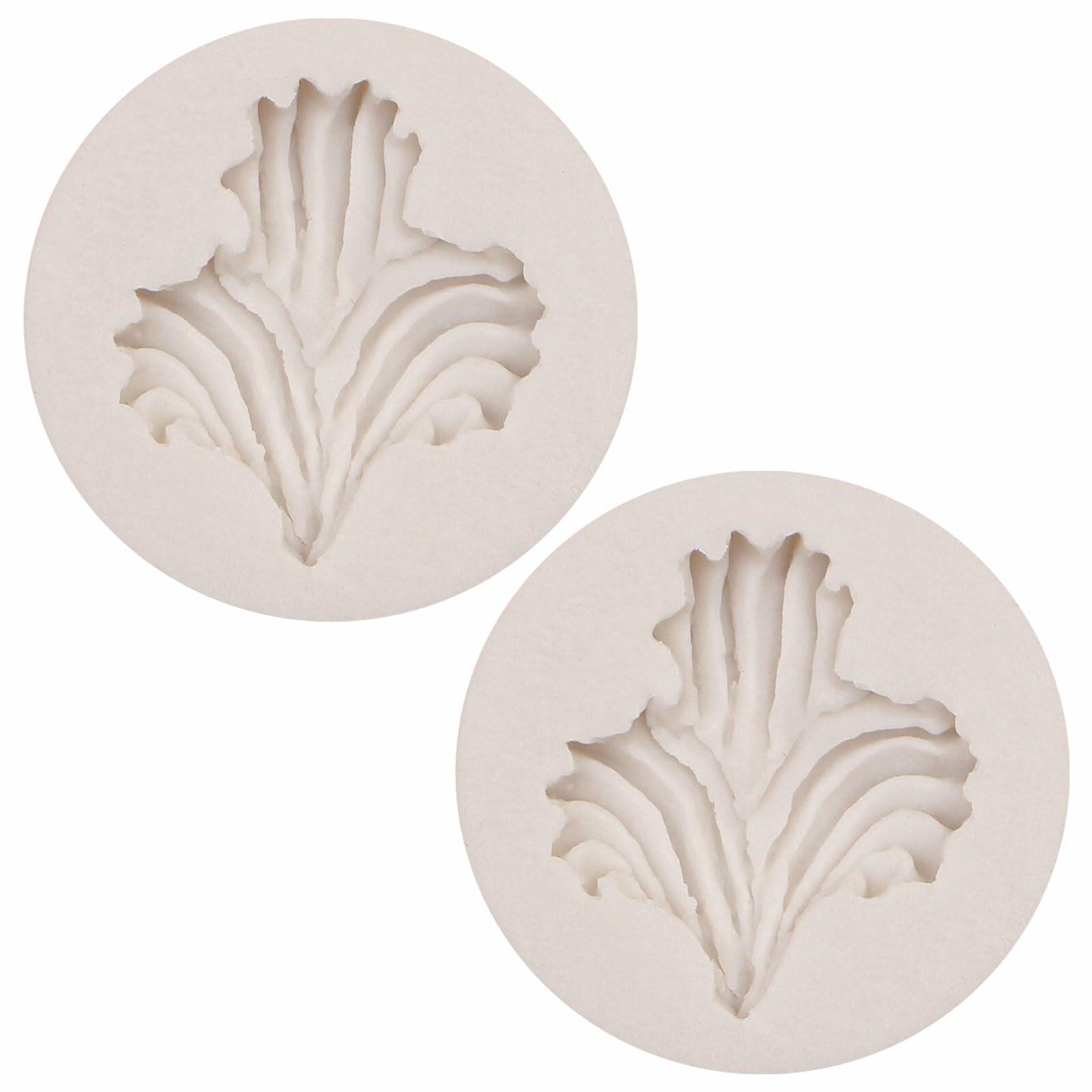 Heart Shaped Silicone Chocolate Mold Rose Flower Fondant Cake Decor 2pc