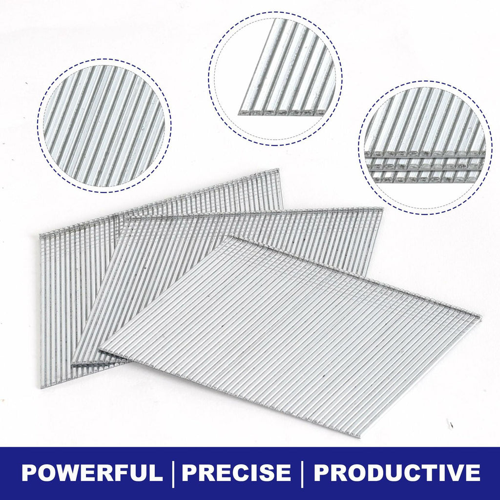 HW HAMWOO 16 Gauge Angled Finish Nails 20° Galvanized Assorted 900 Pack