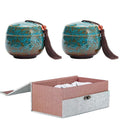 2PCS Mini Small Cremation Urns Ashes Funeral Keepsake Home Office Display