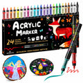 WINSONS 24 Colors Direct Liquid Ink Permanent Acrylic Markers Multi-Surface