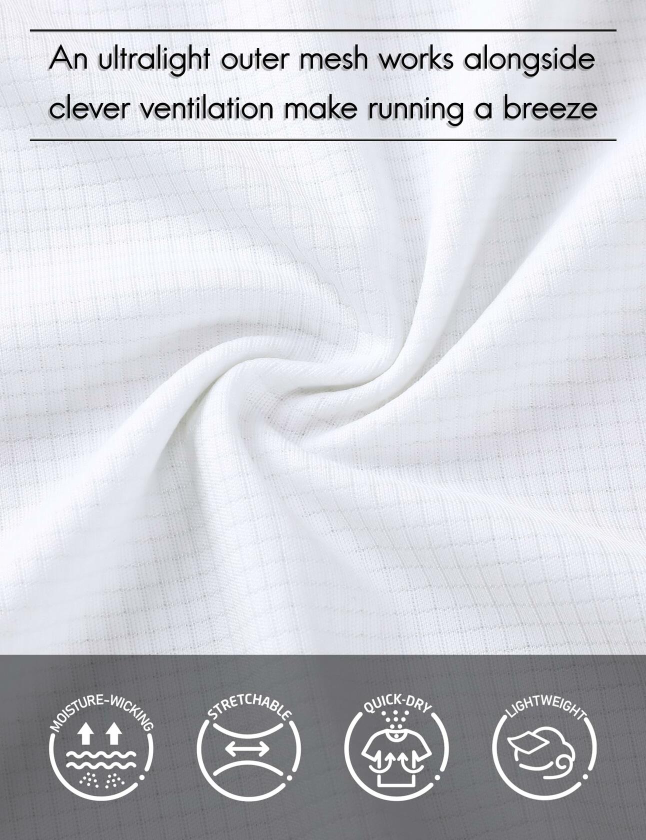 Haimont Women's Athletic Sleeveless Mesh Quick Dry Tank Top White Size S