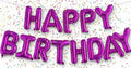 HOUSE OF PARTY Happy Birthday Balloon 16in Hot Pink Mylar Foil