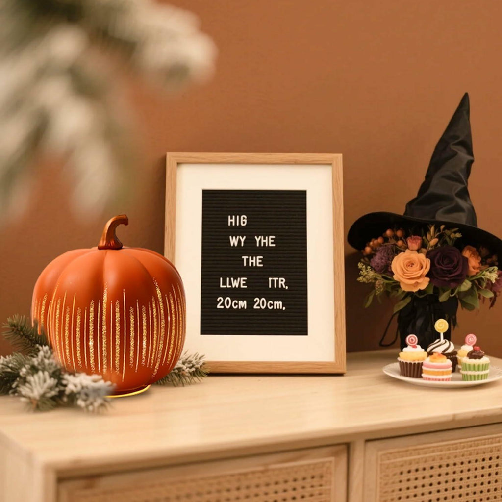 YCNASSS Thanksgiving Starry Night LED Pumpkin Lights Timer Orange Medium