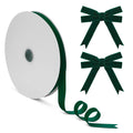 Coowayze Dark Green Velvet Ribbon 1 Inch x 10 Yd Vintage Christmas Crafting