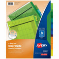 Worksaver Big Tab Dividers Set of 3 Plastic Insertable 5-Tab