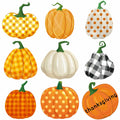 Cholemy 90 Pcs Pumpkin Cutouts Thanksgiving Fall Colorful Paper Decor